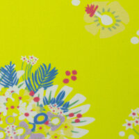 Tropical Bouquet by jolijou Viskose Webware neongelb Blumen
